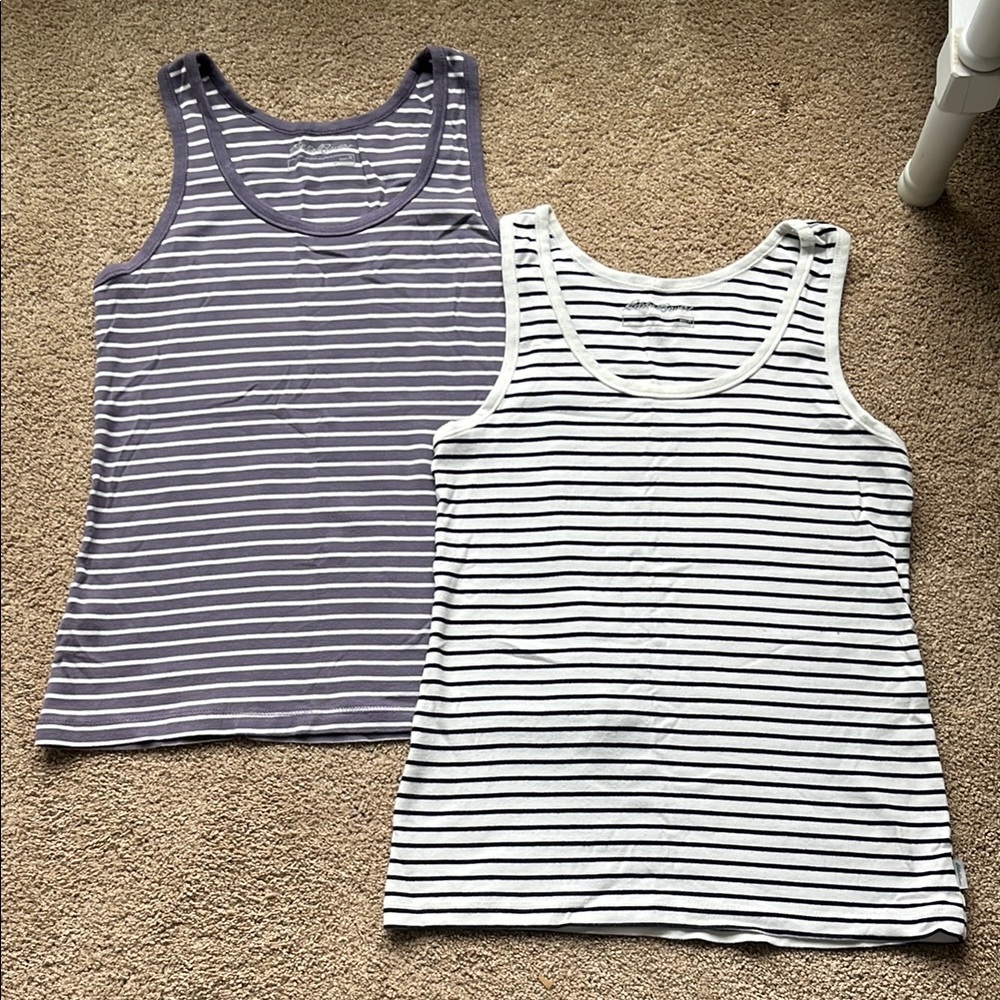 Land’s End striped tanks 2-pack